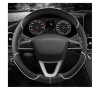 Volante Cubierta para Seat para Toledo para MII para Arosa para Exeo ST FR Cuero Microfibra 38 Cm Antislizante Funda Volante(White O Shape)