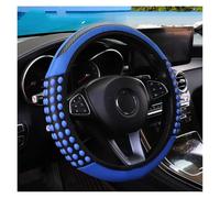 Volante Cuentas Masaje Silicona para Coche Cubierta para Volante Sin Anillo Interior Artículos Decorativos Adecuados para 14,5-15 Pulgadas Funda del Volante(Azul)