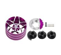 Volante de Aluminio CNC con Disco de Freno for transmisor RC for TQI for FL-ysky Noble NB4 DumboRC X6 X4 SANWA MT44 Futaba(Purple)
