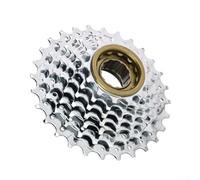 Volante de bicicleta robusto tipo rosca adecuado para las necesidades de ciclismo de montaña con construcción de acero fiable (7s 13-28t dorado)