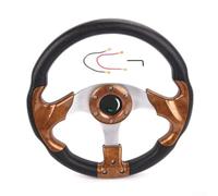 Volante de carreras de 33 cm, ajuste estándar para vehículos de deriva con material de poliuretano y diseño ergonómico negro (madera de melocotón)