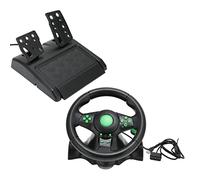 Volante de Carreras para PC, Volante para PC, Tecnología de Conexión en Caliente, Retroalimentación por Vibración, USB 4 en 1 para