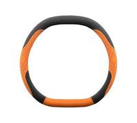 Volante de Coche para Peugeot 3008 4008 5008 208 E208 2008 E2008 GT Cubiertas Rueda Fibra Carbono 34cm Cubierta Volante Coche Cuero Gamuza(Doble D Naranja)
