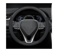 Volante de Coche para Toyota Chr para Rav4 para Corolla para Highlander Accesorios Cubierta Volante Coche Cuero(Fibra de Carbono Azul)