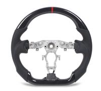 Volante de dirección Hydro Dip Fibra de carbono Look Flat Bottom Bottom Perforated Leather Hand-Hand Racing 370Z 2009-2020