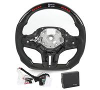Volante de dirección LED XTEVU, rue de luces de cambio de fibra de carbono, compatible con M5 F90 M8 X3M X4M X5M X6M G3X G1X G0X M Sport, Conjunto de dirección de rendimiento LED,