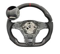 Volante de fibra de carbono personalizado compatible con Volkswagen Golf MK7 TSI TDI Manual, accesorios para coche(Without paddle hole red)