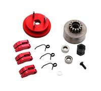 ＡＷＨＡＯ Volante de Inercia de 14 Dientes con Juego de Zapatas de Rodamiento / 8 Piezas para Coches RC, Rojo