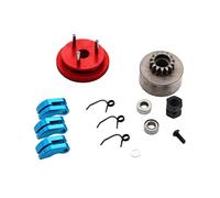 ＡＷＨＡＯ Volante de Inercia de 14 Dientes con Juego de Zapatas de Rodamiento / 8 Piezas para Coches RC, Rojo + Azul