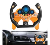 Volante de juguete musical, volante simulado,Volante infantil para asiento trasero | Juguete de volante portátil simulado con luz y sonido para niños que fingen jugar
