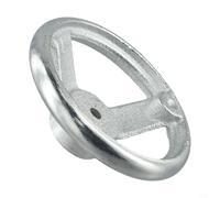 Volante de mano cromado de hierro fundido con 3 radios para máquinas herramientas, CNC y para impresora 3D, anillo interior ondulado, resistente al aceite y al calor, transmisión mecánica precisa de