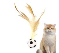 Volante de Salto - Pelota para Gatos con Pluma | Juguete de Plumas para Gatos, Juego Interactivo para Masticar para una conexión física más cercana, Bola de Plumas Rebote