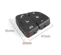 Volante del coche Botones Interruptor Multifunción Para Volante Coche Para Mercedes Para Benz C180 C200 GLC300 W205 W253 2015-2021(Negro)