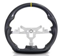 volante del coche Compatible Con Chevrolet Para Corvette C6 Z06 ZR1 2006 2007 2008 2009 2010 2011 Volante De Fibra De Carbono Volante Deportivo De Carreras(Yellow)