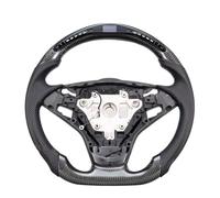 Volante deportes motor Compatible Con Para E60 E61 E63 Para M5 2006 2007 2008 2009 2010 Accesorios Volante Con Costuras PU Perforadas Fibra Carbono Coche