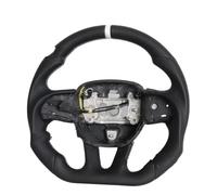 Volante deportivo coche Compatible Con Dodge Para Charger 2015 2016 2017 2018 2019 2020 Accesorios Coche Reemplazo Volante PU Perforado(White)