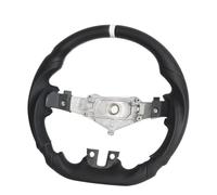 Volante deportivo coche Compatible Con Dodge Para Durango 2011 2012 2013 Accesorios De Coche Línea Blanca PU Reemplazo Volante Perforado Fondo Plano