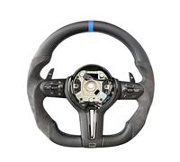 Volante deportivo de cuero con parte inferior plana compatible con BMW F10, F20, F30, F32, F36, F80, F82, M3 y M4.(4-5 Series)
