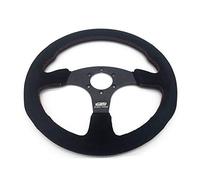 Volante Deportivo Universal, Volante De Carreras Color Negro habló ante de 14 pulgadas piel compite con la rueda Líneas rojas