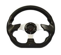 Volante Deportivo Universal, Volante De Carreras Universal 13 "320mm Racing Sports Car Rueda de dirección con botón cuerno fibra carbono(Black)