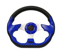 Volante Deportivo Universal, Volante De Carreras Universal 13 "320mm Racing Sports Car Rueda de dirección con botón cuerno fibra carbono(Blue)