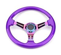 Volante deportivo universal Volante rally Volante deportivo universal de 350 mm y 14 pulgadas con radios ABS clásico for coche(Deep purple)