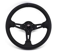 Volante Deportivo,Volante Desplazado Coche Modificado Volante De Cuero 330MM13 Pulgadas Bandeja Profunda Volante De Deriva De Carreras, Volante Universales (Size : C)