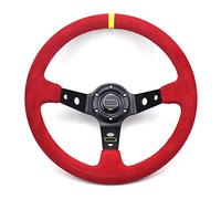Volante Desplazado,Volante Coche 14 pulgadas rojas profundas Universal Racing Car Rally Rally Sport Sport Wheel