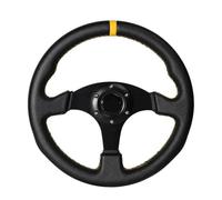 Volante Desplazado,Volante Coche Deportivo Volante Deportivo Plano 13 Pulgadas, Aluminio/PVC, Simulación Gaming(Yellow)