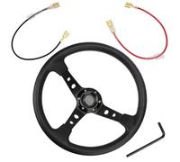 Volante Desplazado, Volante Coche For coches de carreras Volantes Volante deportivo PU 14 pulgadas universal for