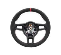 Volante estilo cambio de marchas manual Alcantra compatible con Porsche Macan Compatible con PANAMERA Taycan Cayenne Cayman 718 991 992 911 OEM cualquier color(With button style)