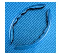 Volante Funda Coche Funda Protectora para Volante De Coche De Fibra De Carbono De 36 Cm con Mango Antideslizante Tipo D Universal(Azul)