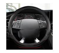 Volante Funda Coche para Citroën DS3 DS4 DS5 DS 5LS DS6 DS7 DS9 Funda para Volante Coche Fibra Carbono Y Cuero En Forma D 38 Cm(Negro)