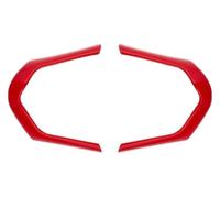 Volante Funda Coche para F20 F22 F21 F30 F32 F33 F36 F06 F12 F13 X5 F15 X6 F16 M-Sport Fundas Volante Decoración Volante De Coche Embellecedor De Marco Adhesivo ABS(Rojo)