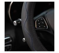 Volante Funda Coche Sin Anillo Interior Fibra Cuero Elástico Corrugado En Relieve Cubierta del Volante Cubierta De La Manija del Coche(Negro)