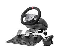 VOLANTE MARS GAMING MWHRSX FORCE FEEDBACK MOTOR DUAL PEDALES Y PALANCA MULTIPLATAFORMA MWHRSX