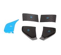 Volante Modo Z FAV Volumen Botón Cubre Adornos Pegatinas para C8 2020 Presente (Azul)
