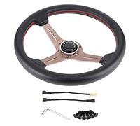 Volante Momo,Nardi Volante,Volante 250Mm 14In Para Nardi Style 6-Bolt Half Dish Black Perforated Leather Racing Volante W Horn Modifed Parts