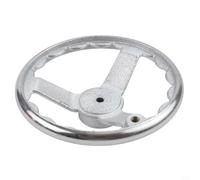 Volante para maquinaria - Acero de 3 radios, construcción de hierro fundido, rueda redonda de 3/4/5/6/8/10/12 pulgadas compatible con CNC, tornos, impresoras 3D e industrial (8 pulgadas)