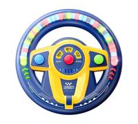 Volante para niños | Juguete controlador de conducción de música ligera | Accesorio de juego de simulación de conducción para asiento trasero de coche, juego interior y exterior para niños