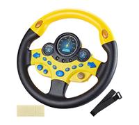 Volante para niños, juguete de copiloto de control de conducción simulado, simulador interactivo para asiento de coche, juguete educativo con luz musical