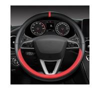Volante Protector Cuero Microfibra Volante Coche para Seat para Tarraco para Arona para Ateca para Ibiza para Toledo Protector(Rojo,O)