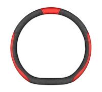 Volante Protector Gamuza Volante Coche Antideslizante para BYD Atto 3 Act Seal F3 E6 Yuan Song Plus EV F0 Qin Han Dolphin S6 Protector(Leather Red,D)