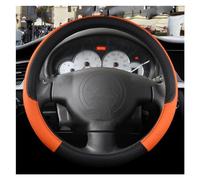 Volante Protector Protector Volante Coche 9 Colores Antideslizantes Cuero PU para Citroen para C3 para Picasso para Aircross para Lumiere para Pluriel DS3 DS5 Funda Volante Protector(O Shape Orange)