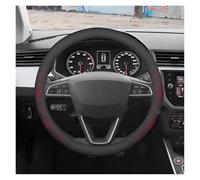 Volante Protector Volante Coche para Asiento para Arona 2017-2024 Cubiertas Antideslizantes para Seat para Ibiza 2024 Auto Cubierta(Rojo,O)