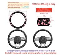 Volante Protector Volante Coche Sin Anillo Interior Manija Freno Mano Cambio Marchas Funda del Volante(Azul)