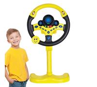 Volante simulado | Juguete de educación temprana eléctrica con soporte | Controlador de conducción portátil simulado | Juguete del volante de simulación vertical para niños pequeños, niño, regalo de e