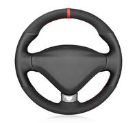 Volante Transpirable Cubierta Para Peugeot 207 Para CC 2012 2013 2014 Accesorios Coche Funda Volante Cosida A Mano Antideslizante Cuero Genuino Negro(Red Blue Thread)