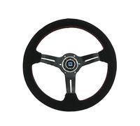 Volante Universal Compatible Con Volante De Carrera Matte Competitivo Universal 13 Pulgadas Para Modificación Automovilística Antideslizante(Black)