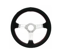 Volante Universal Compatible Con Volante De Carrera Matte Competitivo Universal 13 Pulgadas Para Modificación Automovilística Antideslizante(Silver)
